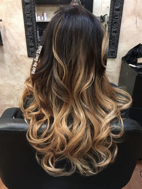 blond balayage brown hair|dark brown with blonde balayage.